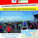 II Marcha Nórdica Solidaria Aspanogi, con bastones por Donosti