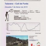 Travesía senderista Talavera – Coll de Forès, excursión de la Unió Excursionista de Sabadell